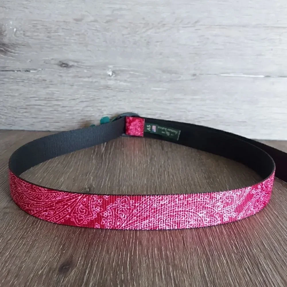 Thomas Bates Women's Backpacker Patterned Canvas Web Belt